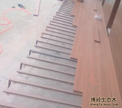 生態木地板安裝示意圖